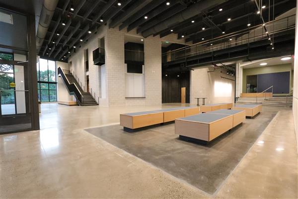 South lobby with benches